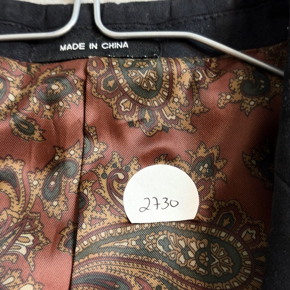 Lauren Ralph Lauren Men's Black Velvet Blazer Jacket Size 44R Paisley Lined - Picture 10 of 10